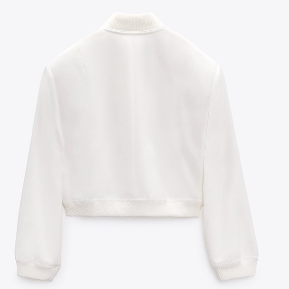 ZARA WHITE MAXI POCKET BOMBER - Picture 3 of 6